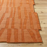 Made to Order Custom Size Yonah Orange Abstract Area Rug