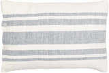 Linova Cream Natural Textured Linen Look Cottage Country Lumbar Pillow - Clearance