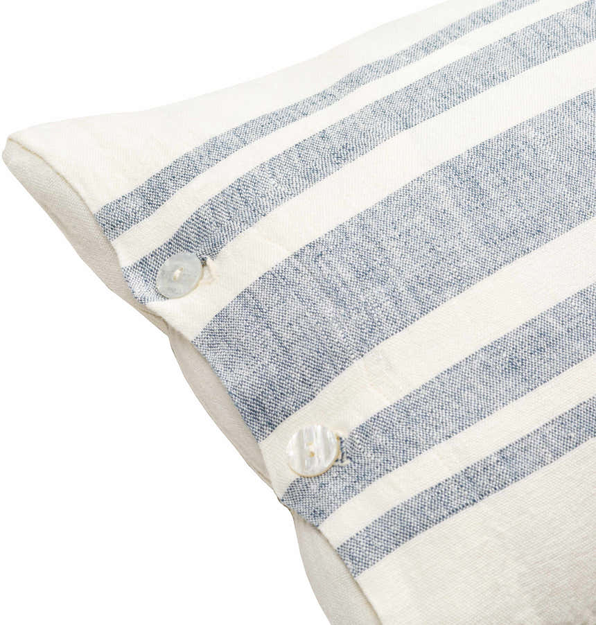 Linova Cream Natural Textured Linen Look Cottage Country Lumbar Pillow - Clearance