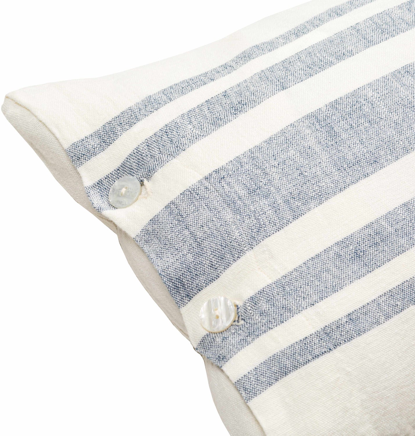 Linova Cream Natural Textured Linen Look Cottage Country Lumbar Pillow - Clearance