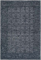 Made to Order Custom Size Yadid Black Wool Area Rug