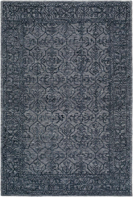 Made to Order Custom Size Yadid Black Wool Area Rug