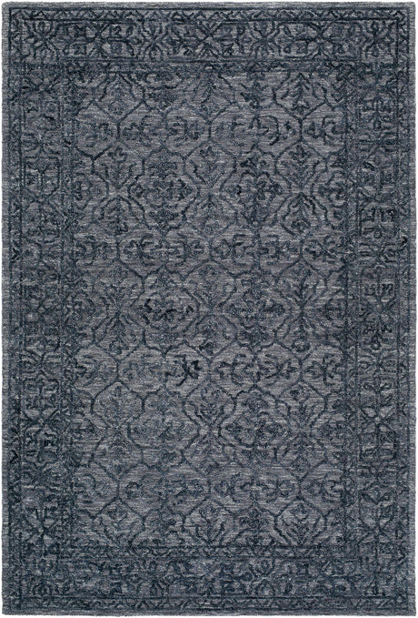 Made to Order Custom Size Yadid Black Wool Area Rug