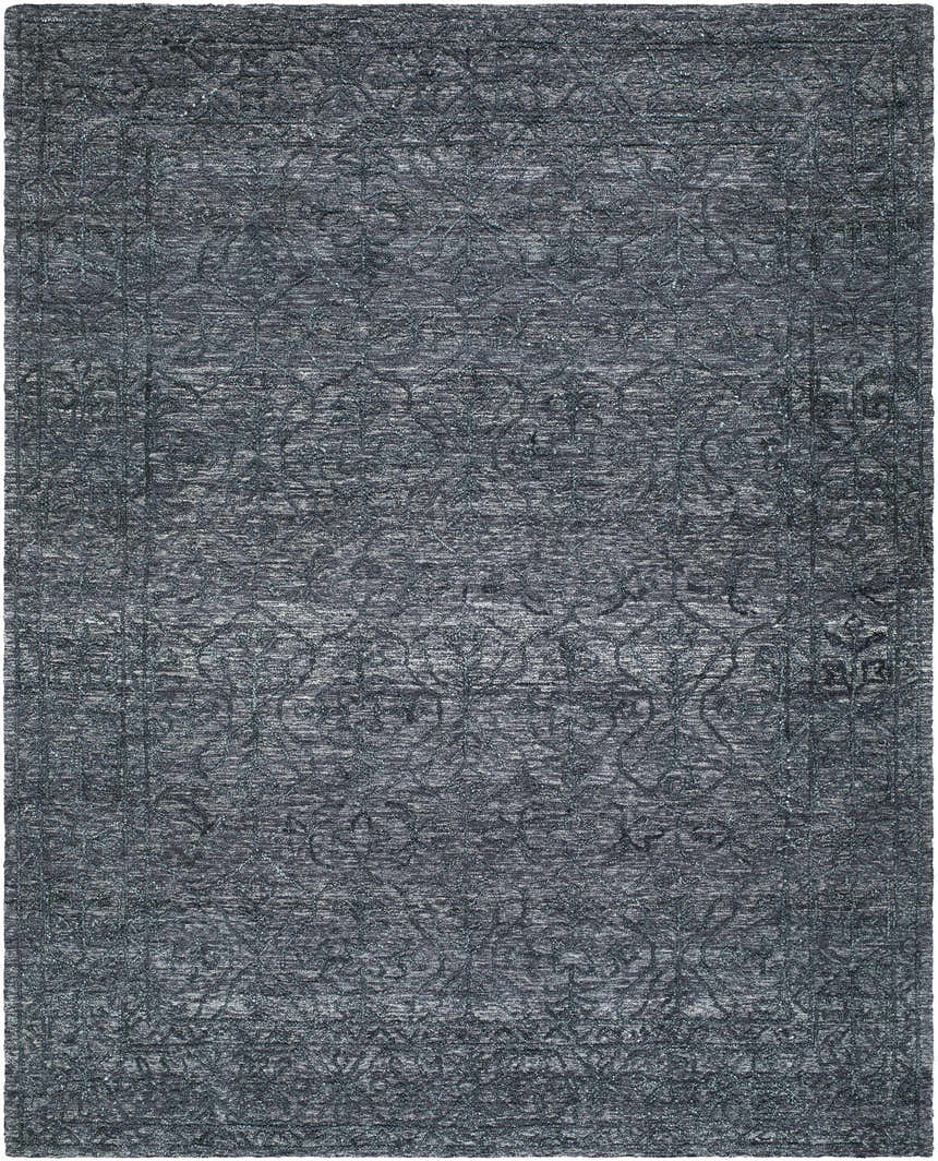 Made to Order Custom Size Yadid Black Wool Area Rug