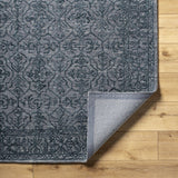 Made to Order Custom Size Yadid Black Wool Area Rug