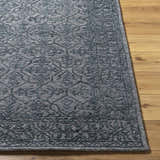 Made to Order Custom Size Yadid Black Wool Area Rug