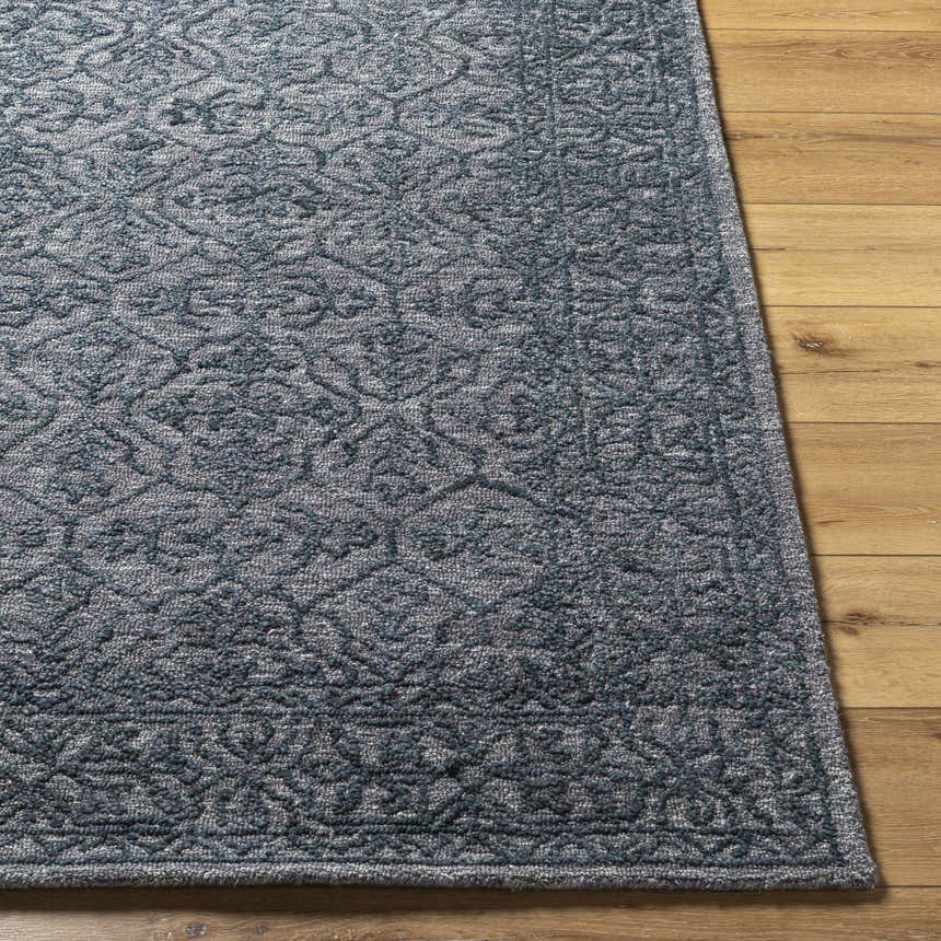 Made to Order Custom Size Yadid Black Wool Area Rug