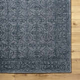 Made to Order Custom Size Yadid Black Wool Area Rug
