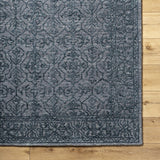 Made to Order Custom Size Yadid Black Wool Area Rug