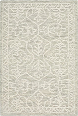 Yadid Gray Wool Area Rug