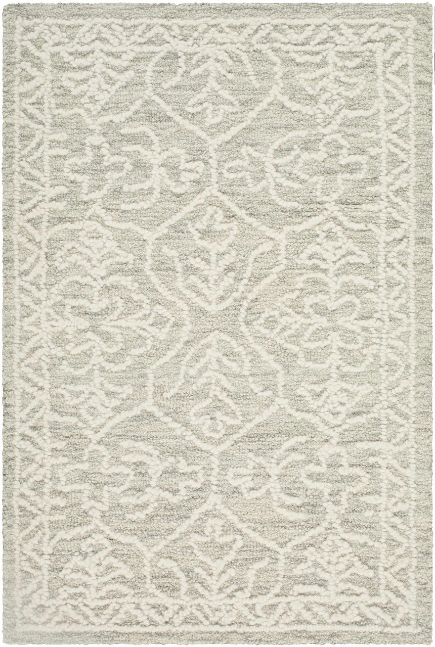 Yadid Gray Wool Area Rug