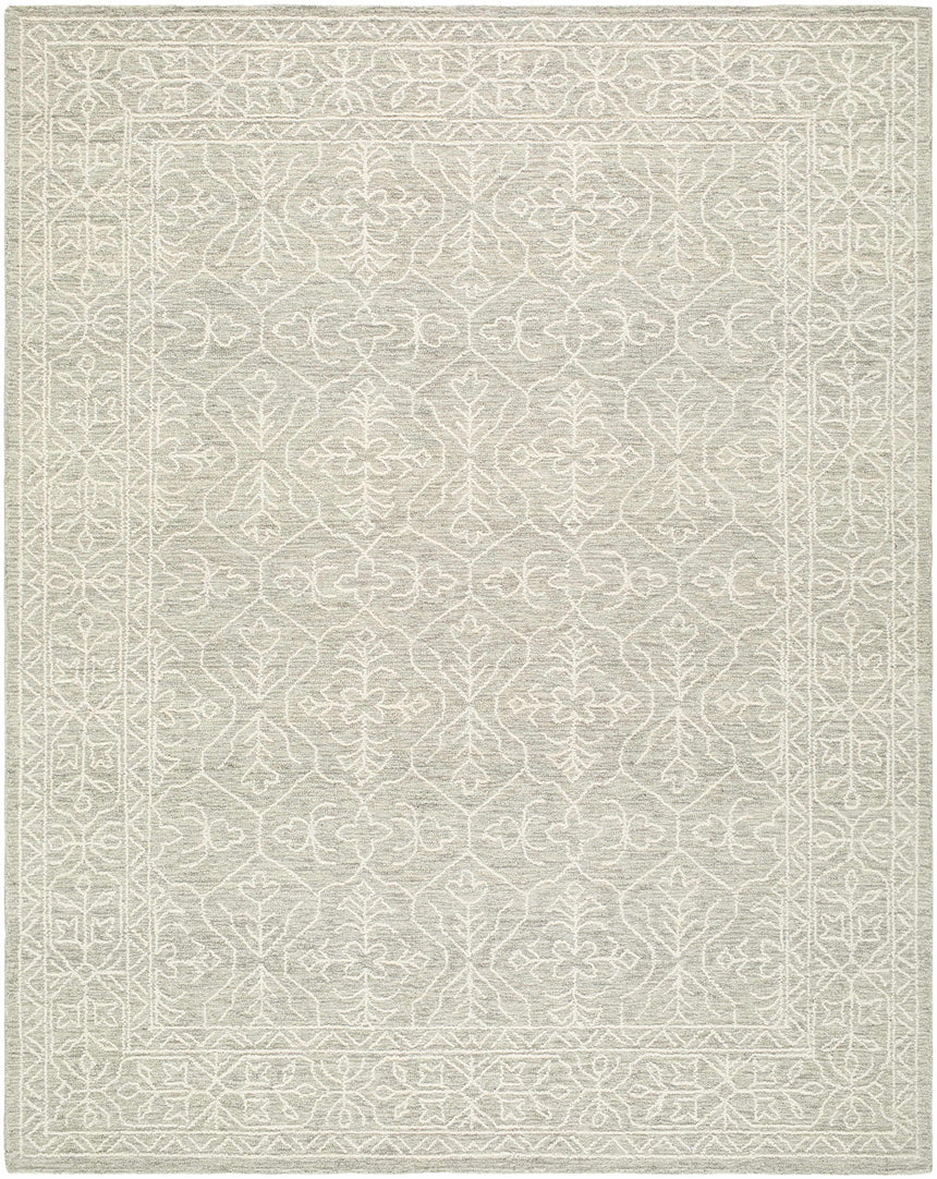 Yadid Gray Wool Area Rug