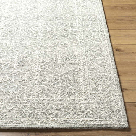 Made to Order Custom Size Yadid Gray Wool Area Rug