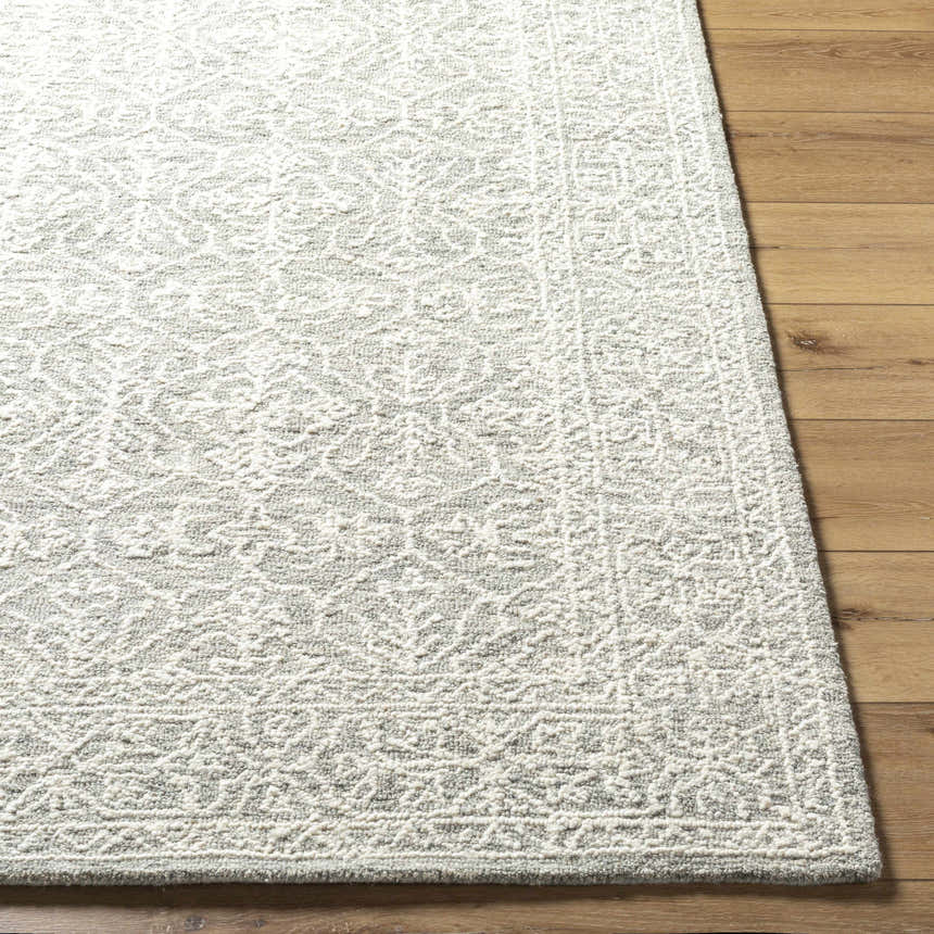 Made to Order Custom Size Yadid Gray Wool Area Rug