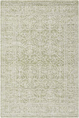 Made to Order Custom Size Yadid Green Wool Area Rug