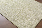 Yadid Green Wool Area Rug