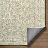 Made to Order Custom Size Yadid Green Wool Area Rug