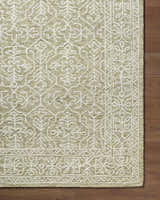 Made to Order Custom Size Yadid Green Wool Area Rug