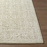 Yadid Green Wool Area Rug