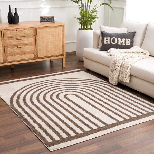 Yasuo Brown Washable Area Rug