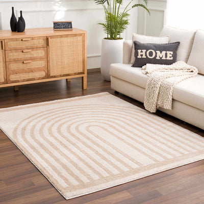 Yasuo Beige Washable Area Rug