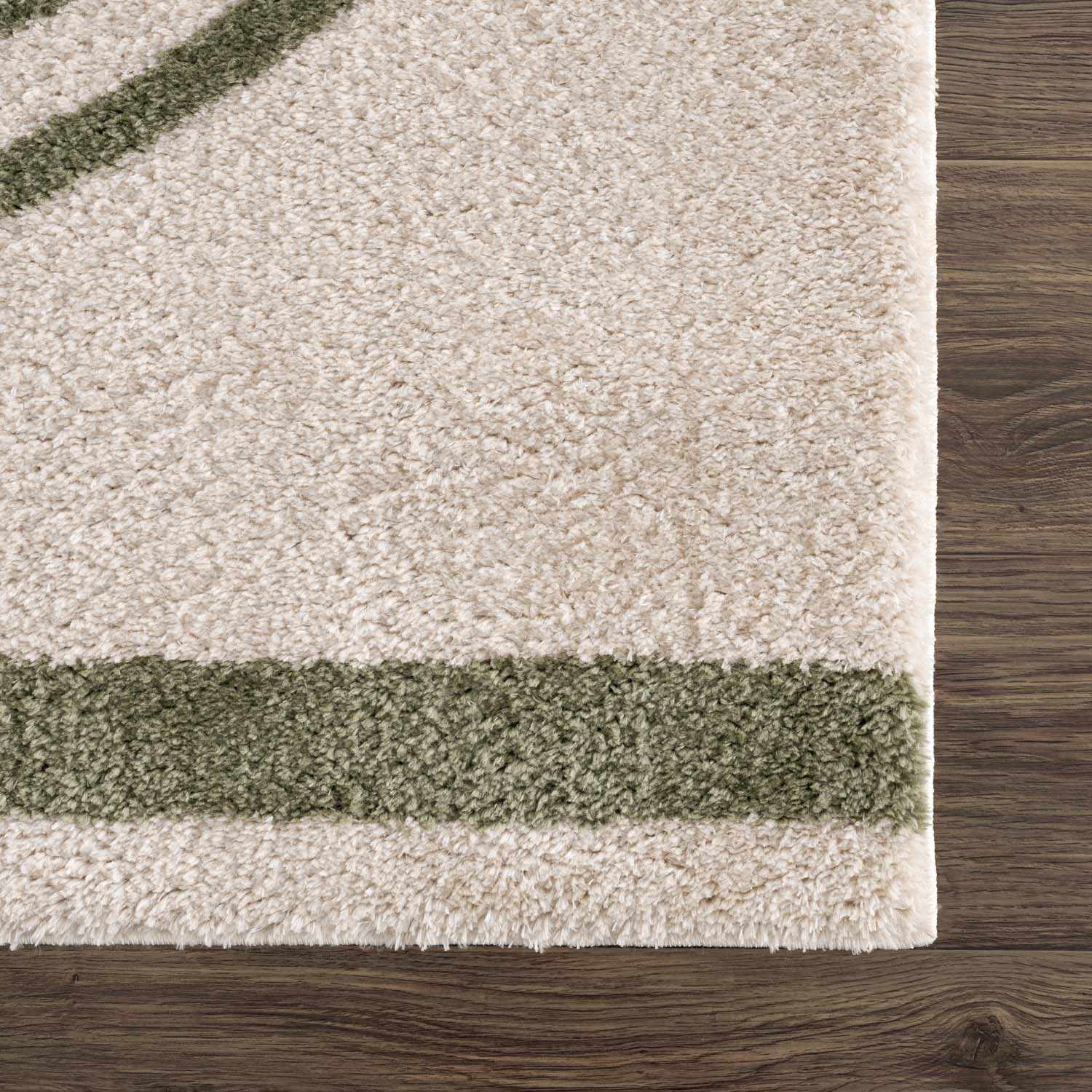 Yasuo Green Washable Area Rug