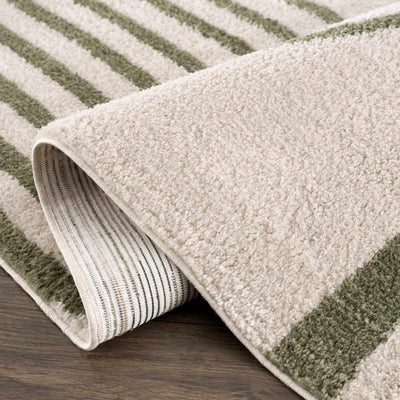 Yasuo Green Washable Area Rug