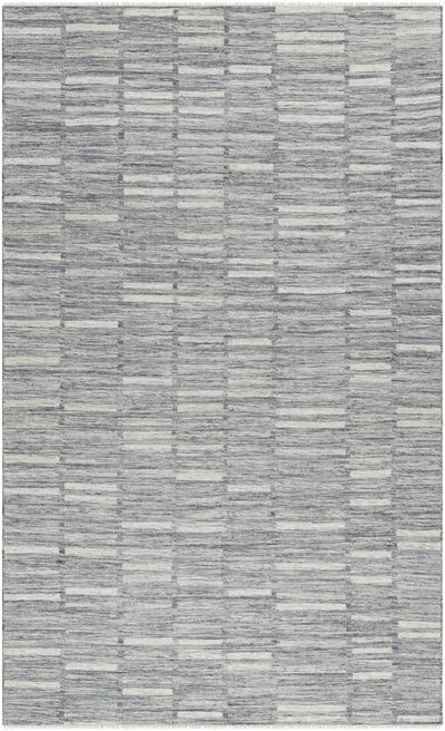 Sample Uheri Gray Blue Checkered Area Rug