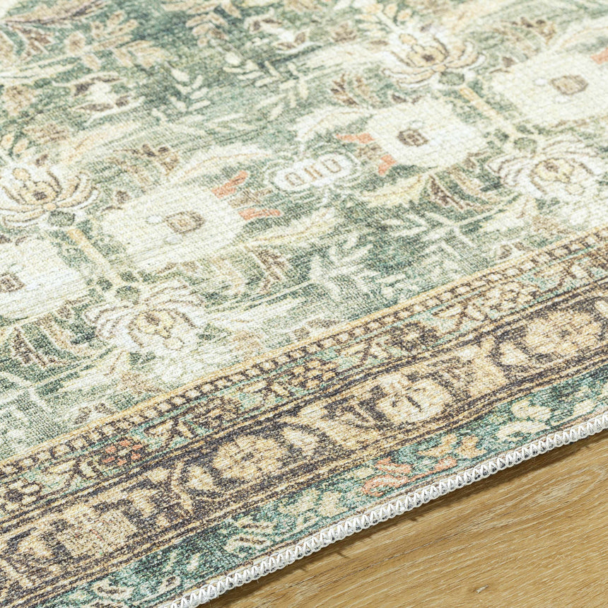 Acoose Vintage Flat Pile Washable Rug