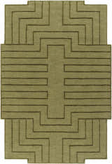Made to Order Custom Size Yavor Green Geometric Area Rug