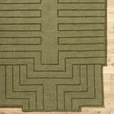 Made to Order Custom Size Yavor Green Geometric Area Rug