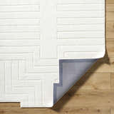 Made to Order Custom Size Yavor White Geometric Area Rug