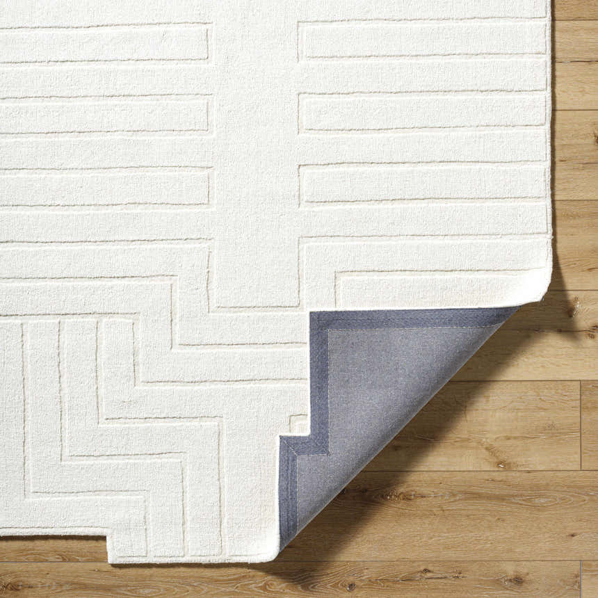 Made to Order Custom Size Yavor White Geometric Area Rug