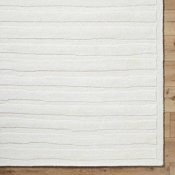 Zerah White Wool Area Rug