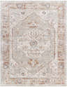 Close-up of the Armoni Area Rug, showcasing its traditional beige, cream, and blue floral medallion pattern. Design-Rectangle-710102