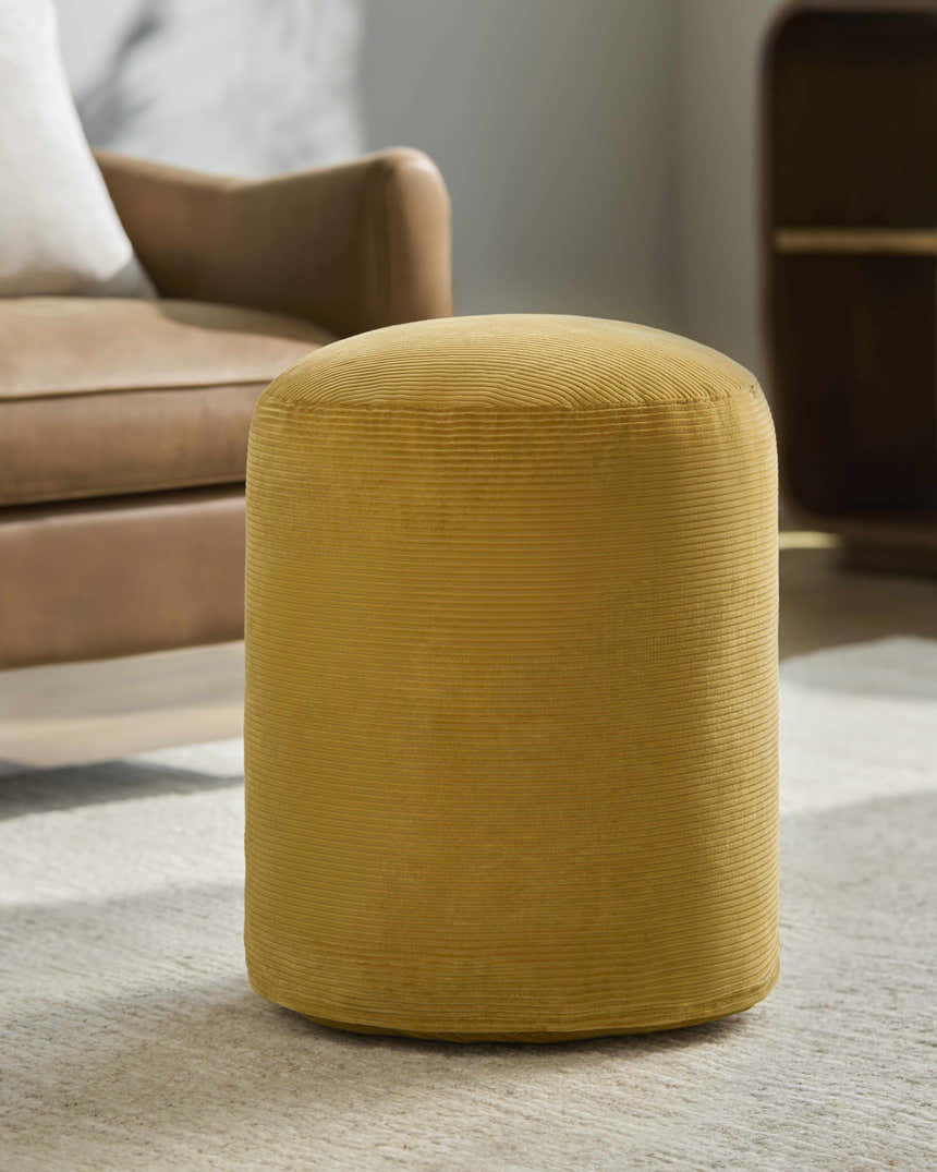 Zvishavane Mustard Yellow Pouf