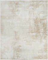 Close-up of the Nourison Dekor Ivory Beige rug, showing its subtle texture and chestnut-toned accents.