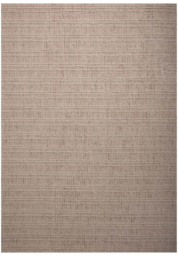 Close-up of the ivory Rizzy A07202 area rug. Hand-tufted wool rug with a subtle, textured contemporary design. Design-Rectangle