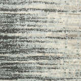 Close-up of Nourison Marmara Teal/Grey rug showing its contemporary striped pattern and soft, textured weave.