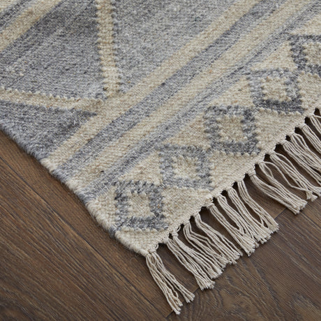 Feizy Savona Transitional Southwestern - Ivory/Gray/Blue Area Rug - Clearance
