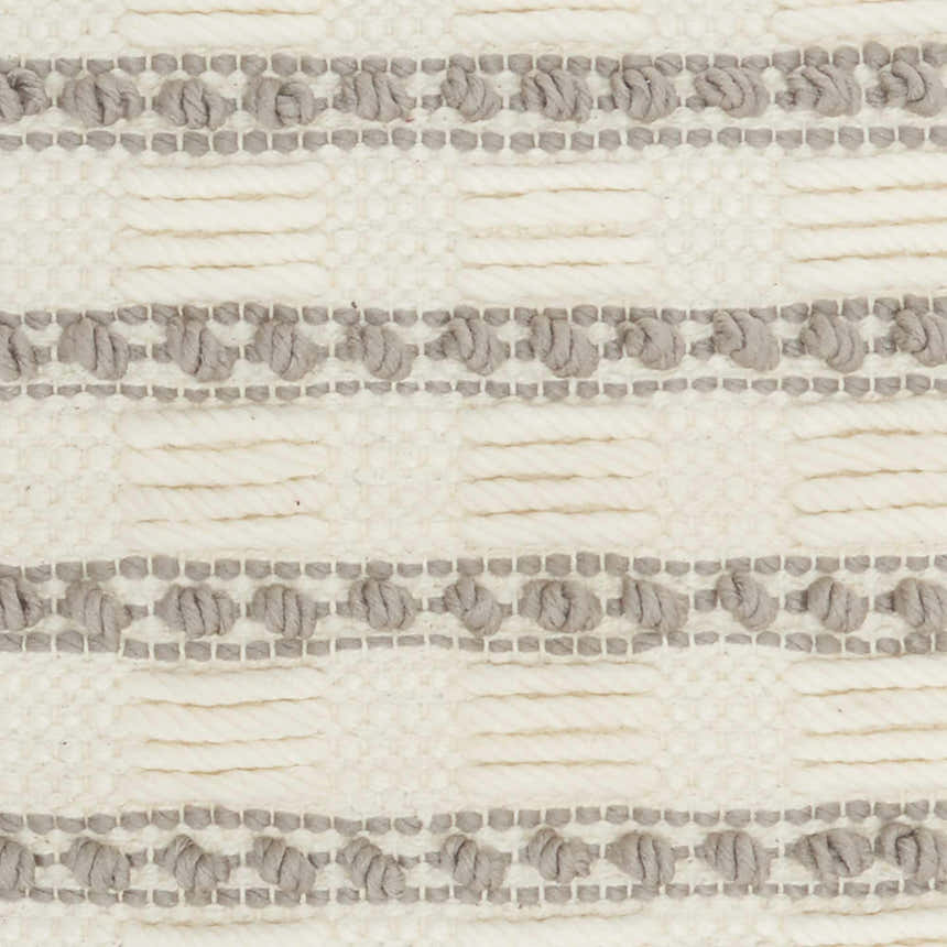 Mina Victory Lifestyle Woven Lines And Dots Lt Grey Indoor Throw Pillow