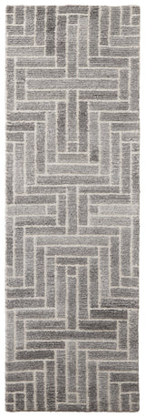 Feizy Asher Transitional Geometric - Taupe/Gray/Tan Area Rug - Clearance
