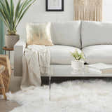 Mina Victory Sofia Ombre Met Sequins Beige Indoor Throw Pillow - Clearance
