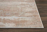 Close up of the beige Nourison Rustic Textures area rug showing its subtle modern texture and neutral color palette.