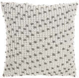 Mina Victory Outdoor Pillows Loop Dots Grey Throw Pillow - Clearance