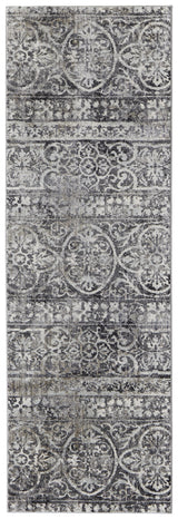 Feizy Kano Transitional Distressed - Gray/Ivory/Taupe Area Rug