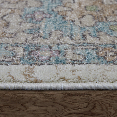 Feizy Dartmouth Transitional Floral & Botanical - Ivory/Brown/Blue Area Rug