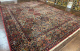 Karastan Rug Multicolor Panel Kirman #717, 8.8 x 12 Karastan Carpet, Vintage Multipanel Kirman, Original 700 Series, Wool, Vintage