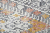 Feizy Arazad Transitional Geometric - Gray/Ivory/Orange Area Rug