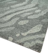 Abstract Modern Hand Tufted 2x3, 3x5, 5x8, 6x9, 8x10 and 9x12 Woolen Beige, Silver and Gray Area Rug | MIR3